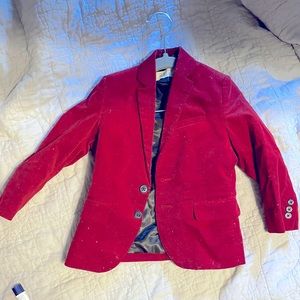 H & M velvet blazer, color burgundy